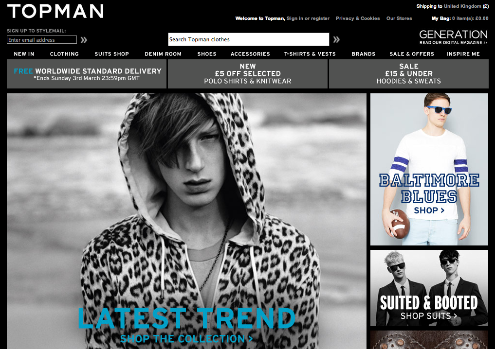 Topman website