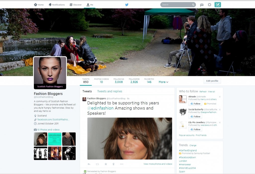 Scottish Fashion Bloggers Twitter