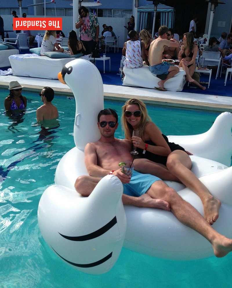 Hayley (and partner) enjoying a cocktail at The Standard Hotel in Holywood