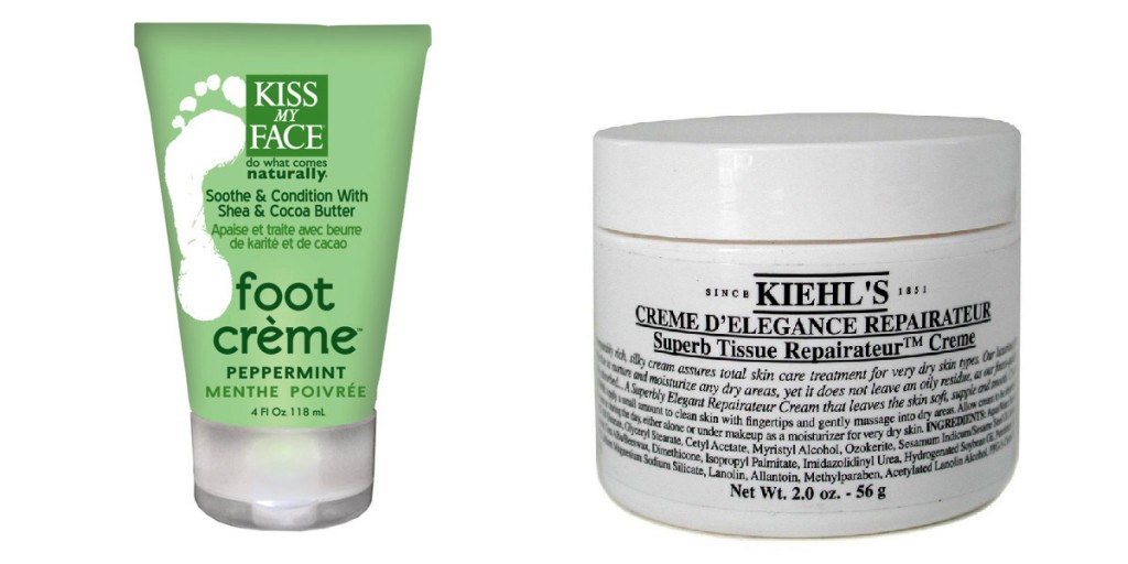 kiss-my-face-foot-creme and kiehl's-face-cream